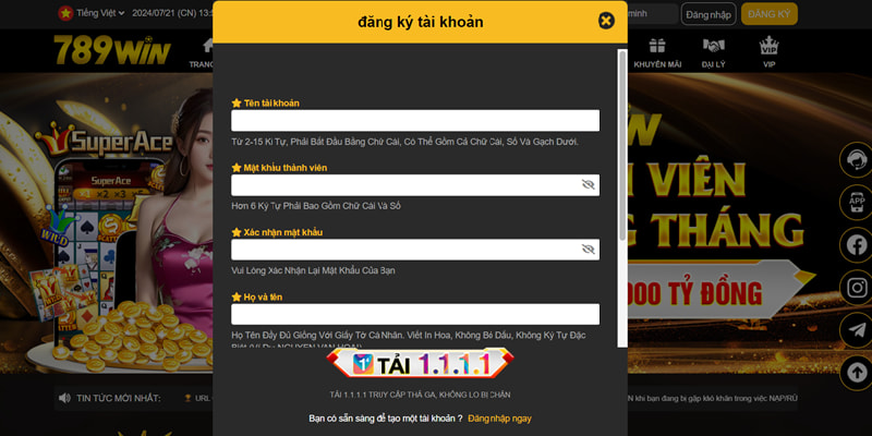Tham gia cược tại 789WIN